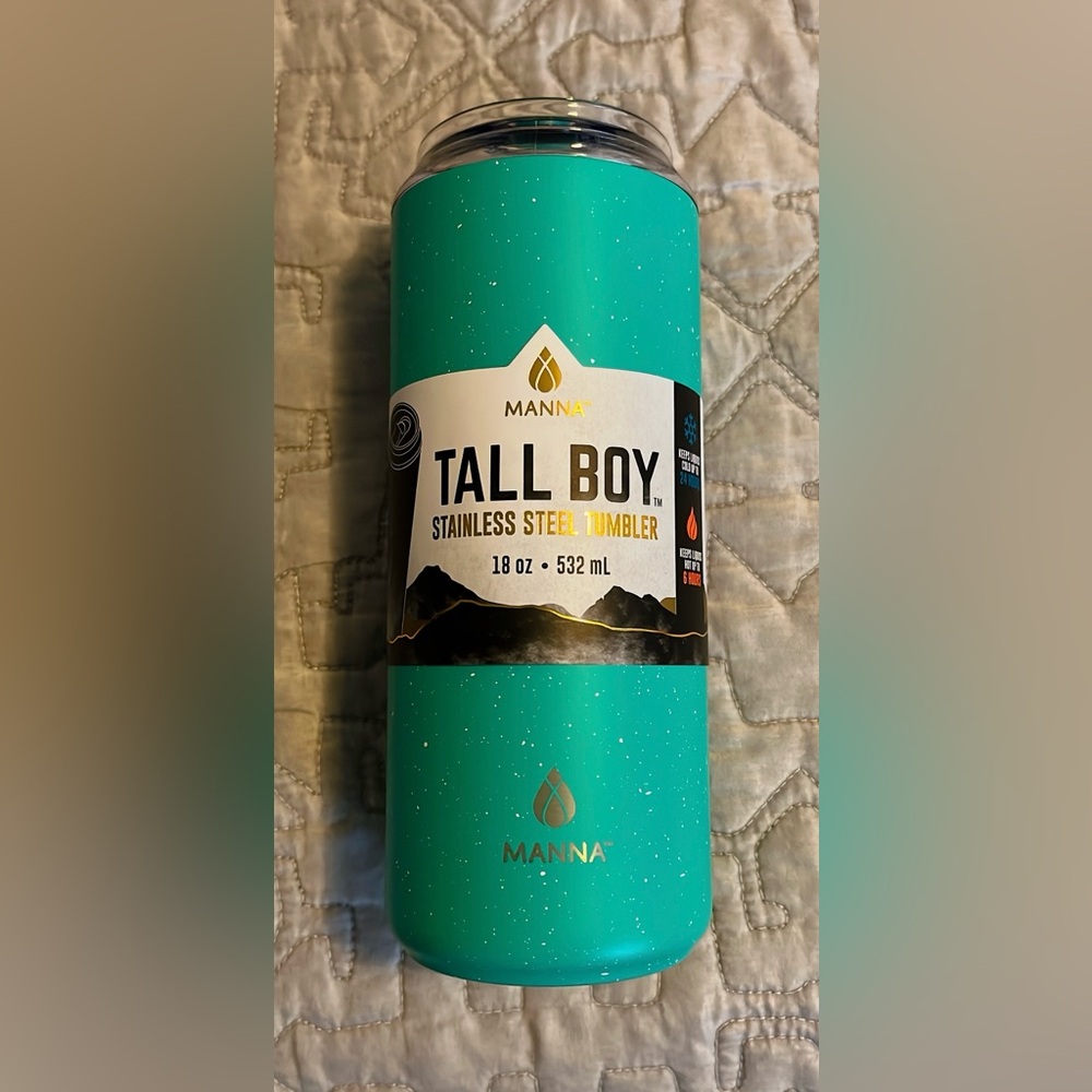 🆕 MANNA- TALL BOY 18oz speckled Jasmine NWT